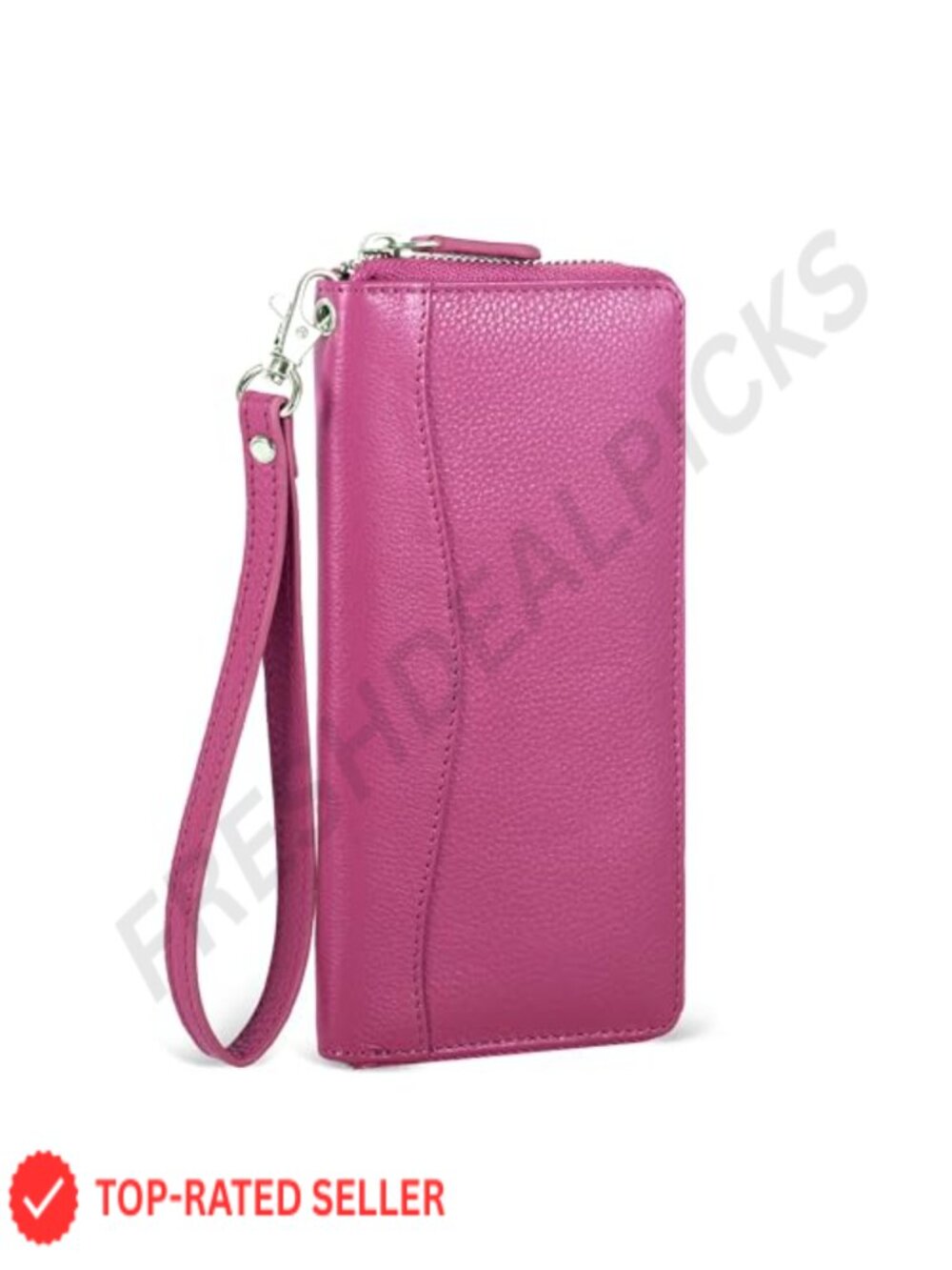 RFID Leather Wallet for Women - 8 Card Holder Coin Pocket Purse